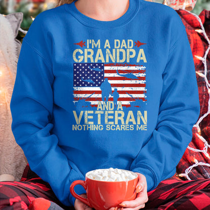 Best Grandpa Shirt, Proud Grandpa Unisex T-Shirt/Hoodie/Sweatshirt HLT00 - I'm A Dad Grandpa And Veteran Fathers Day Papa Grandpa Gifts T-Shirt