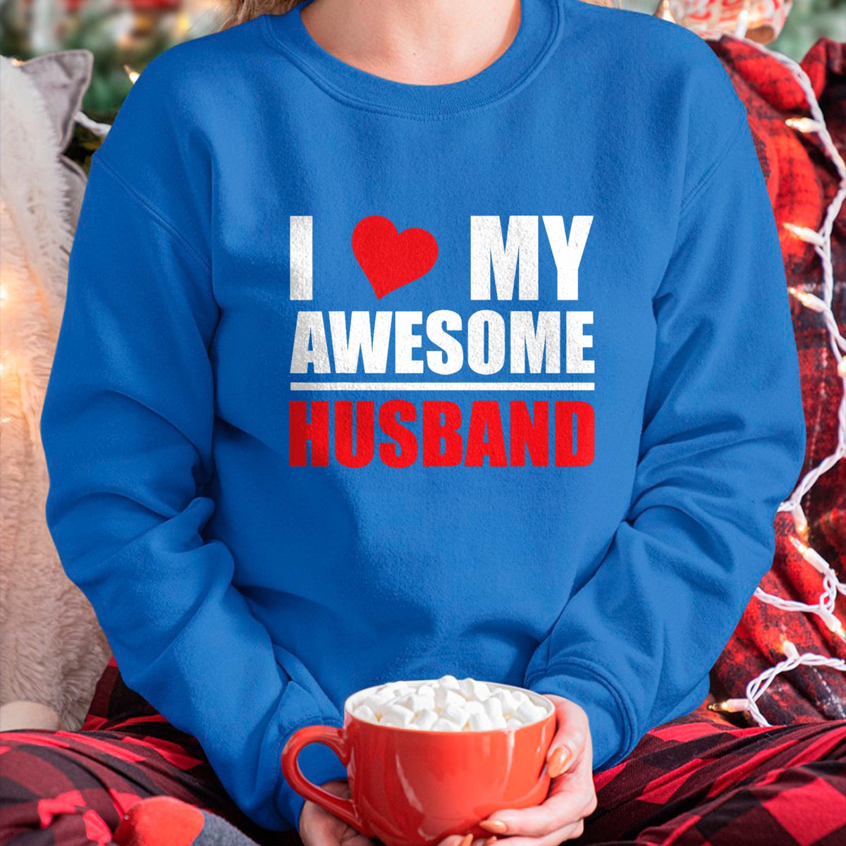 Best Wife Shirt, Wife and Husband Unisex T-Shirt/Hoodie/Sweatshirt HLT00 - I Love My Awesome Husband Romantic Gift for Wife or Husband T-Shirt (1)