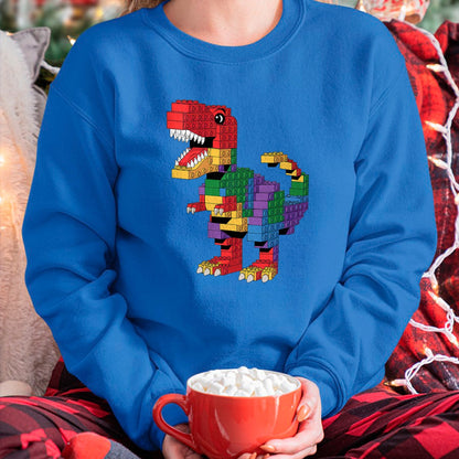 Best Dinosaur Lover Shirt, Funny Dinosaur UnisexT-Shirt/Hoodie/Sweatshirt HLT00 - Master Builder Men Boys Kids Building Bricks Dinosaur T-Rex T-Shirt