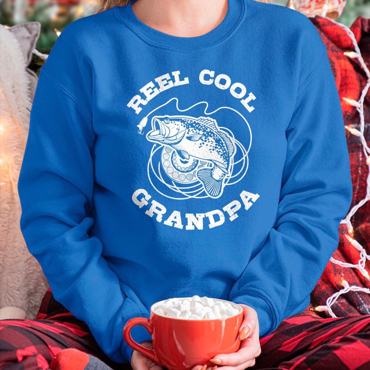 Best Grandpa Shirt, Proud Grandpa Unisex T-Shirt/Hoodie/Sweatshirt HLT00 - Fishing Fish Vintage Reel Cool Grandpa Gift Sweatshirt