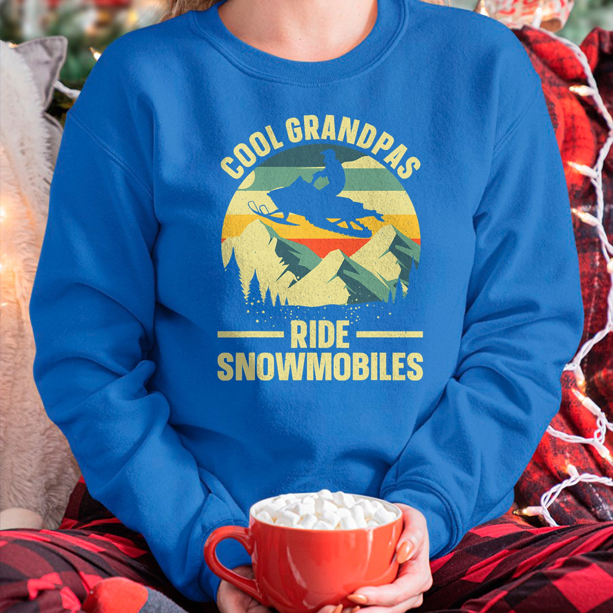 Best Grandpa Shirt, Proud Grandpa Unisex T-Shirt/Hoodie/Sweatshirt HLT00 - Cool Snowmobile Art For Men Grandpa Snowmobiling Snowmobile T-Shirt