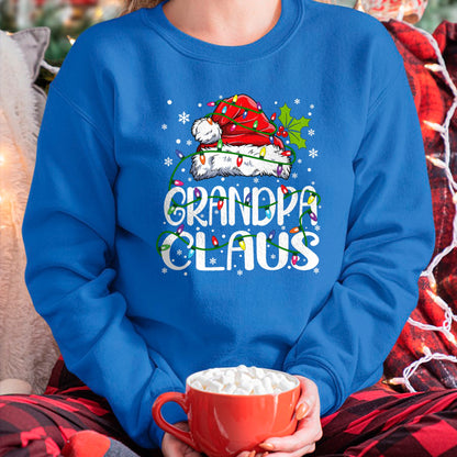 Best Grandpa Shirt, Proud Grandpa Unisex T-Shirt/Hoodie/Sweatshirt HLT00 - Grandpa Claus Shirt Christmas Lights Pajama Family Matching T-Shirt