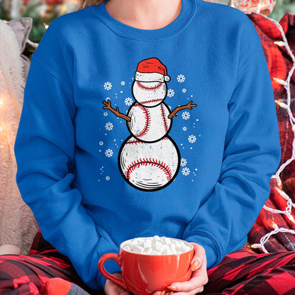 Christmas Shirts for Family, Funny christmas shirts, Christmas Unisex T-Shirt/Hoodie/Sweatshirt HLT00 - Baseball Snowman Xmas Christmas Sports Boys Men Women Kids T-Shirt