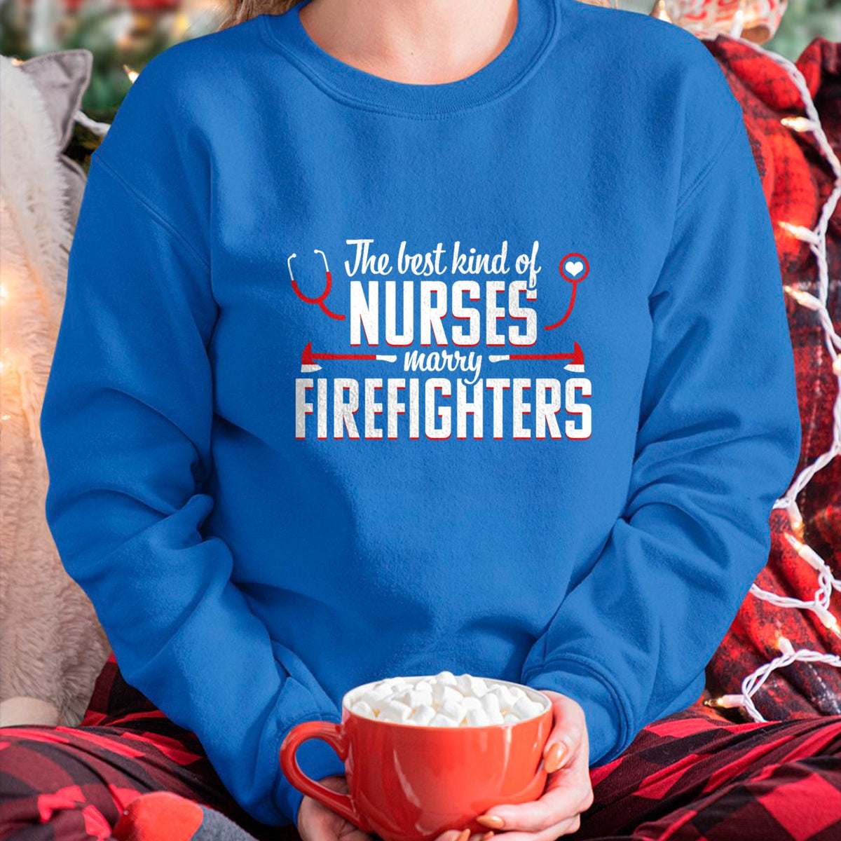 Funny Nurse Shirt, Nurse Unisex T-Shirt/Hoodie/Sweatshirt HLT00 - Nurse Life Fire Wife Funny Best Firefighter Nursing T-Shirt