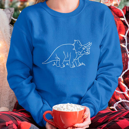 Best Dinosaur Lover Shirt, Funny Dinosaur UnisexT-Shirt/Hoodie/Sweatshirt HLT00 - Line Art Dinosaur Triceratops T-Shirt