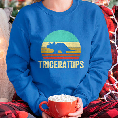 Best Dinosaur Lover Shirt, Funny Dinosaur UnisexT-Shirt/Hoodie/Sweatshirt HLT00 - Vintage Triceratops Shirt Sunset Dinosaur T-Shirt
