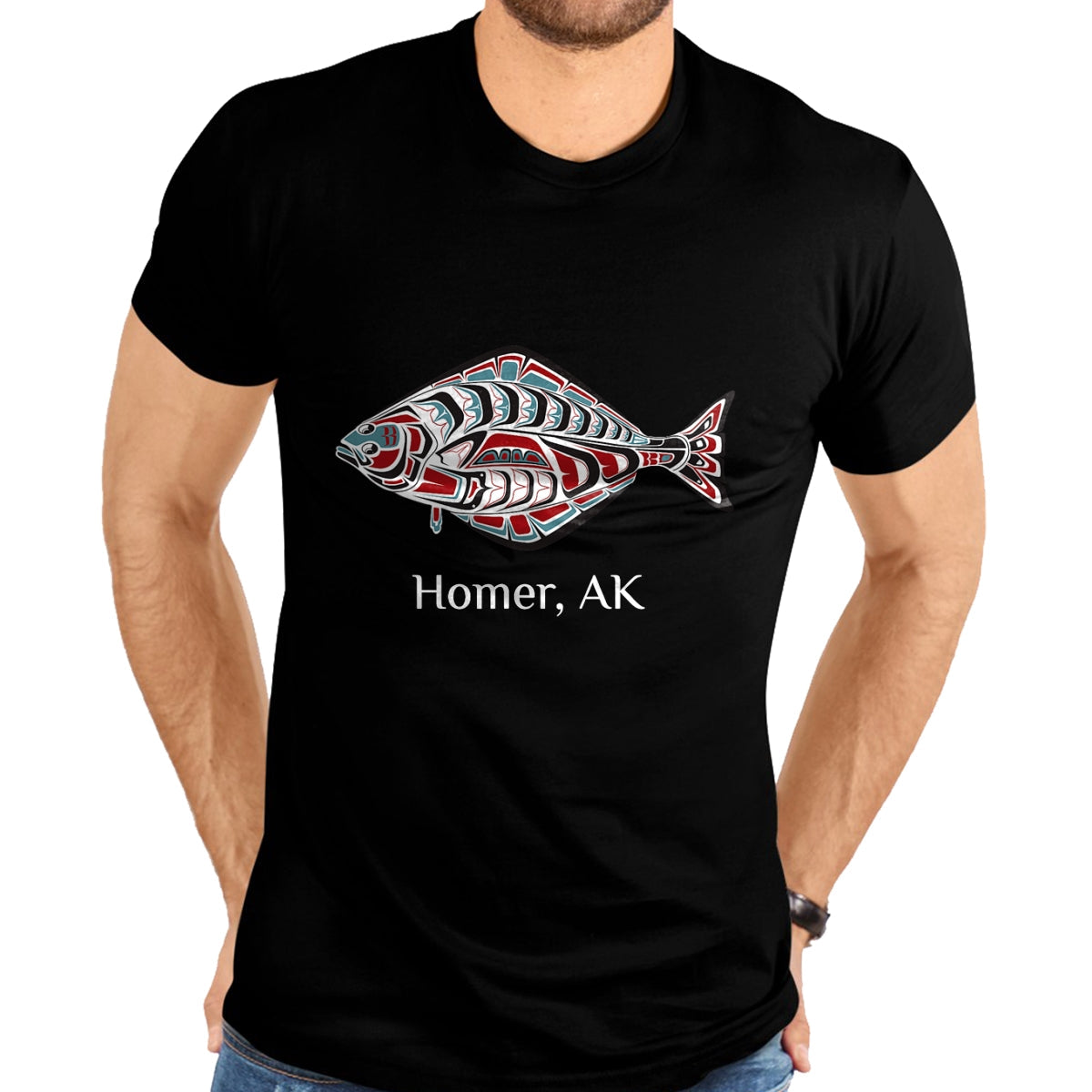 Native American T-Shirts, Vintage Native American Unisex T-Shirt/Hoodie/Sweatshirt HLT00 - Homer, Alaska Native American Halibut Fishermen Gift T-Shirt