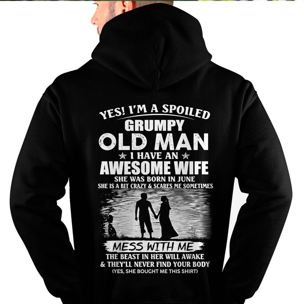JUNE - GRUMPY OLD MAN T-SHIRT – AWESOME WIFE GIFT FROM WIFE - HLT06 (SKU10-79-06)