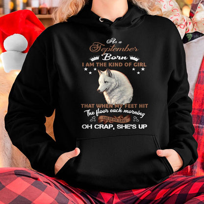 AS A SEPTEMBER GIRL I'M FEARLESS WOLF SHIRT – GIFT FOR WOMEN - HLT09 (SKU2604-238-09)