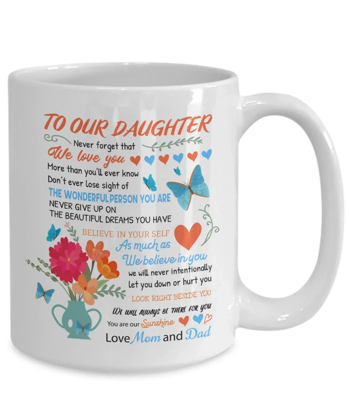TO DAUGHTER MUG - GIFT FROM MOM & DAD - HLT00