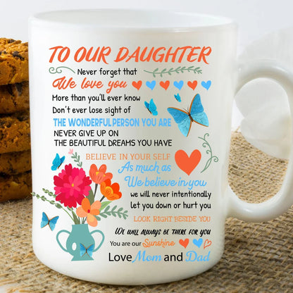 TO DAUGHTER MUG - GIFT FROM MOM & DAD - HLT00
