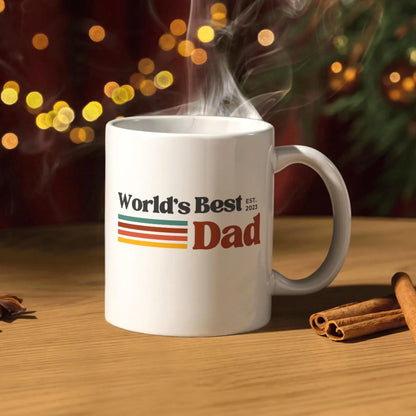 TO THE BEST DAD EST 2025 MUG - GIFT FROM DAUGHTER - HLT00