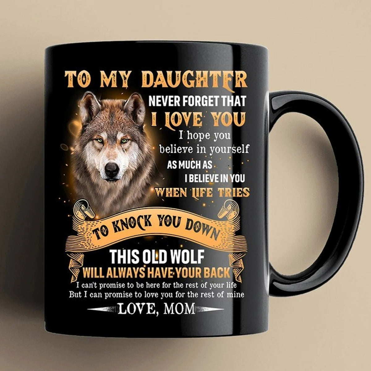 TO DAUGHTER MUG 04 - GIFT FROM MOM - HLT00