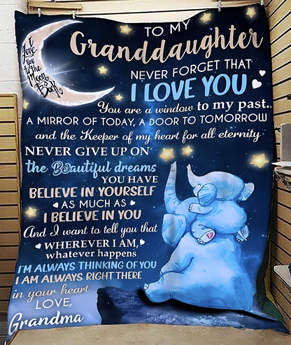 BLANKET FOR GRANDDAUGHTER – COMFORT & WARMTH GIFT FROM GRANDMA  Sherpa Fleece Quilt Blanket kien00 (SKU-CHAU-B20)