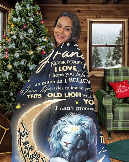 BLANKET FOR GRANDSON – COMFORT & WARMTH GIFT FROM GRANDMA  Sherpa Fleece Quilt Blanket kien00 (SKU-CHAU-B19)