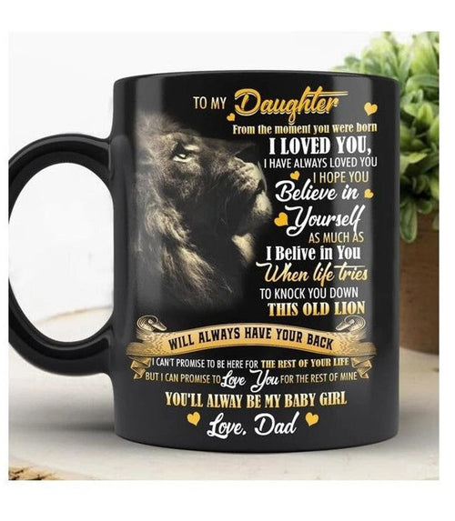 TO DAUGHTER LION MUG - GIFT FROM DAD - HLT00
