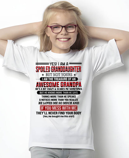 YES! I'M A SPOILED GRANDDAUGHTER - GIFT FROM GRANDPA - kien00 (SKU26T-01317-00)