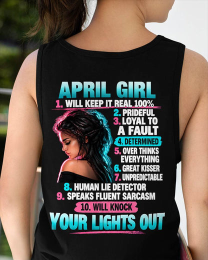 APRIL GIRL - WILL KEEP IT REAL 100% - SHIRT FOR WOMEN - HLT04 (SKU2609-373-04)