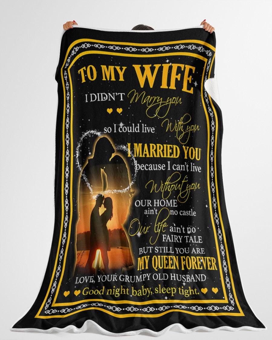 To My Wife Blanket- From Husband-HLT00 (SKUNOEL-45)