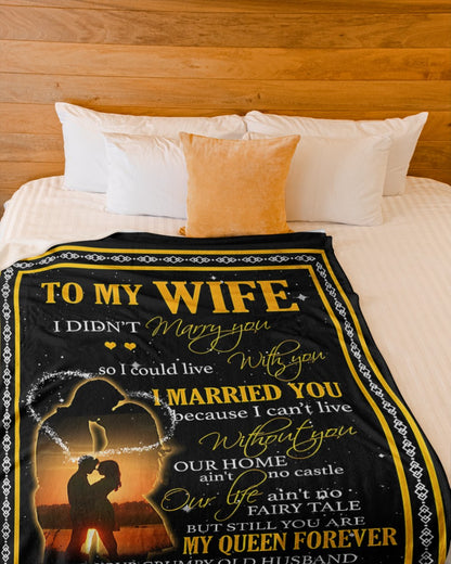 To My Wife Blanket- From Husband-HLT00 (SKUNOEL-45)