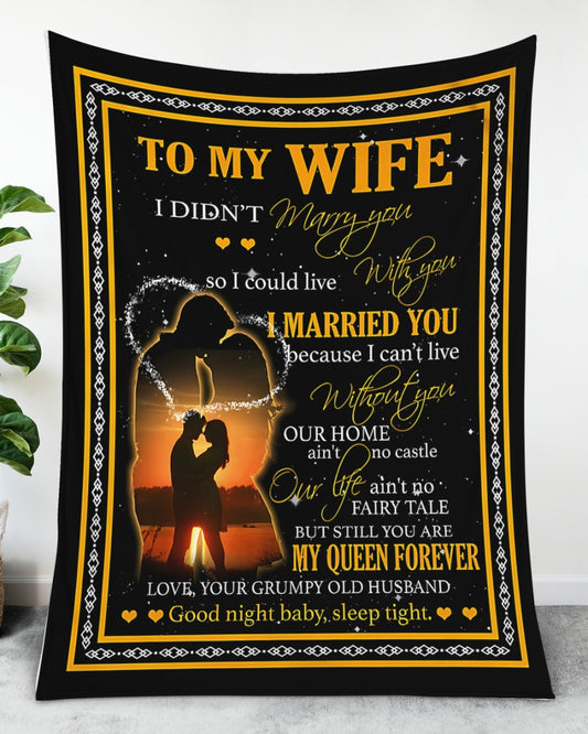 To My Wife Blanket- From Husband-HLT00 (SKUNOEL-45)
