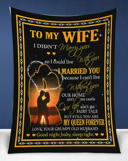 To My Wife Blanket- From Husband-HLT00 (SKUNOEL-45)