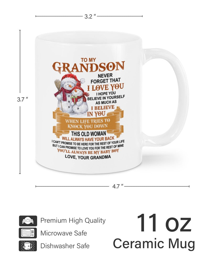 TO GRANDSON MUG 01 - GIFT FROM GRANDMA - HLT00