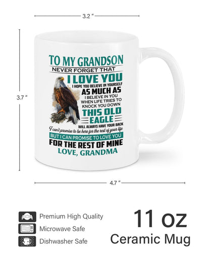 TO GRANDSON MUG 02 - GIFT FROM GRANDMA - HLT00