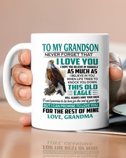 TO GRANDSON MUG 02 - GIFT FROM GRANDMA - HLT00