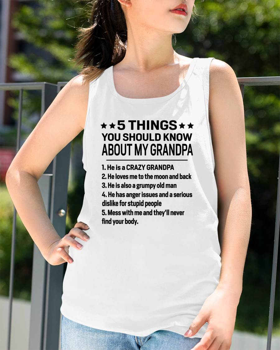 FIVE THINGS YOU SHOULD KNOW ABOUT MY GRANDPA - GIFT FROM GRANDPA - kien00 (SKU2603-134-00)
