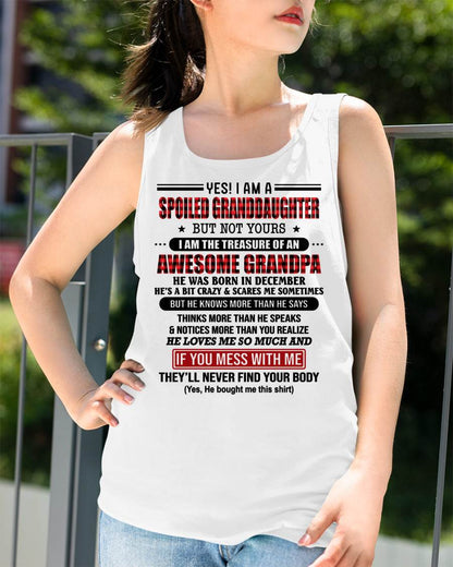 DECEMBER - YES! I'M A SPOILED GRANDDAUGHTER - GIFT FROM GRANDPA - kien12 (SKU26T-01317-12)