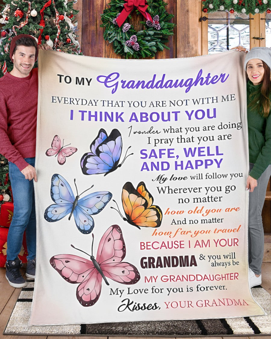 BLANKET FOR GRANDDAUGHTER – COMFORT & WARMTH GIFT FROM GRANDMA  Sherpa Fleece Quilt Blanket kien00 (SKUB-BLK-GMD1)