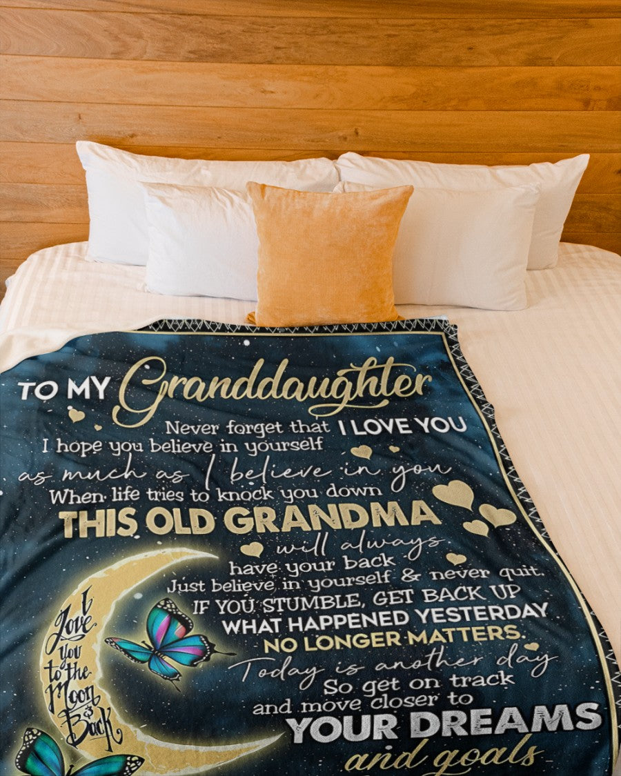BLANKET FOR GRANDDAUGHTER – COMFORT & WARMTH GIFT FROM GRANDMA  Sherpa Fleece Quilt Blanket kien00 (SKUB-BLK-GMD2)
