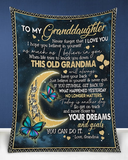 BLANKET FOR GRANDDAUGHTER – COMFORT & WARMTH GIFT FROM GRANDMA  Sherpa Fleece Quilt Blanket kien00 (SKUB-BLK-GMD2)