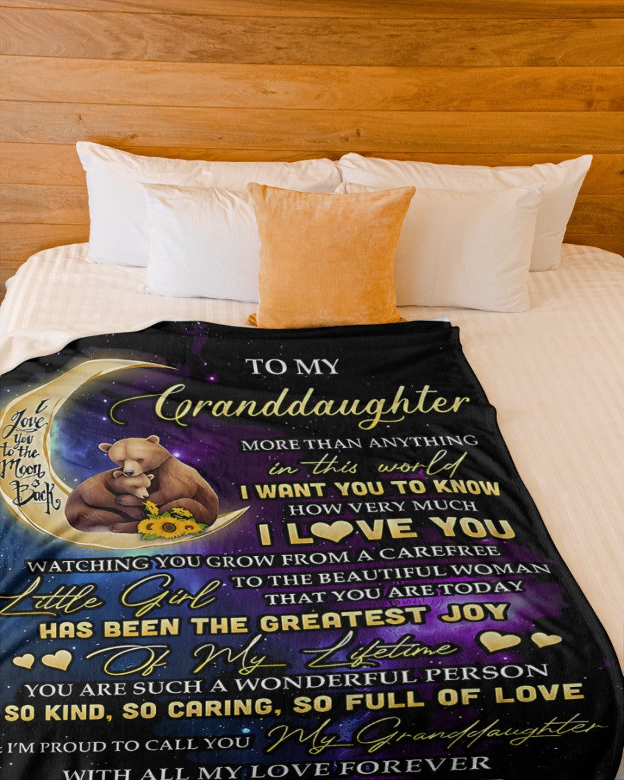 BLANKET FOR GRANDDAUGHTER – COMFORT & WARMTH GIFT FROM GRANDMA  Sherpa Fleece Quilt Blanket kien00 (SKUB-BLK-GMD3)