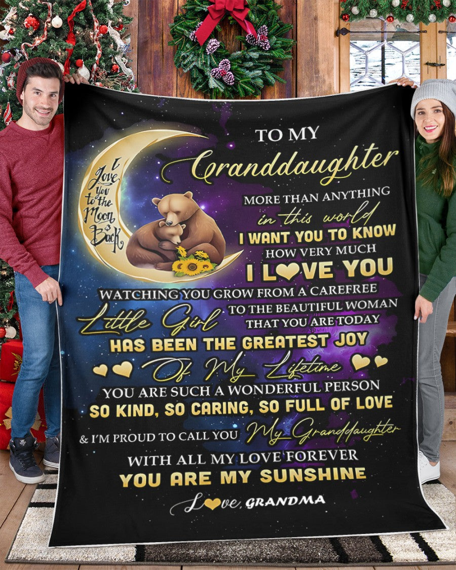 BLANKET FOR GRANDDAUGHTER – COMFORT & WARMTH GIFT FROM GRANDMA  Sherpa Fleece Quilt Blanket kien00 (SKUB-BLK-GMD3)