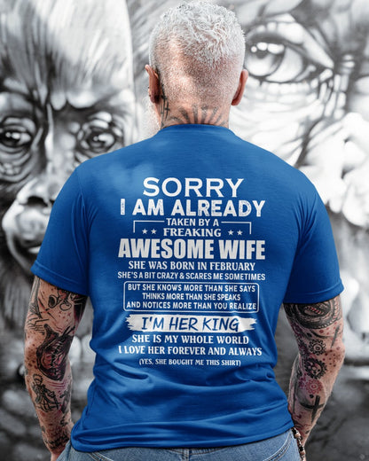 Awesome wife February - Perfect gift for husband from wife - kien02 (SKU68-79-02)
