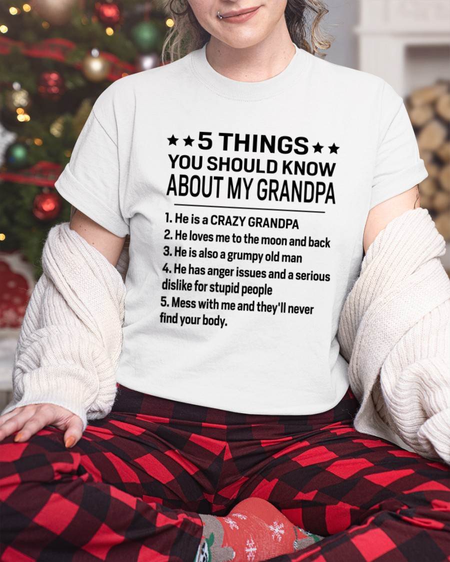 FIVE THINGS YOU SHOULD KNOW ABOUT MY GRANDPA - GIFT FROM GRANDPA - kien00 (SKU2603-134-00)