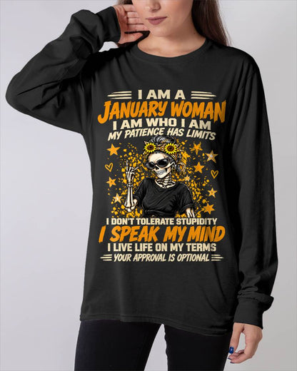 JANUARY - I AM WHO I AM, I SPEAK MY MIND - SHIRT FOR WOMEN - HLT01 (SKU2609-193-01)