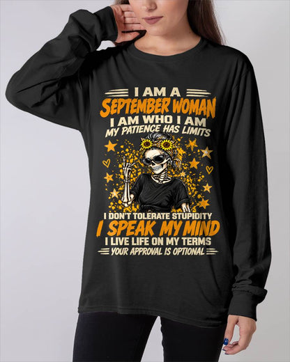 SEPTEMBER - I AM WHO I AM, I SPEAK MY MIND - SHIRT FOR WOMEN - HLT09 (SKU2609-193-09)
