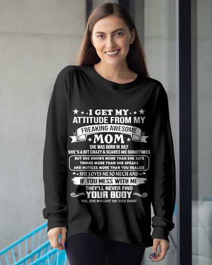JULY, MY FREAKING AWESOME MOM - SHIRT FROM MOM TO DAUGHTER - KIEN07 (SKU2603-336-07)