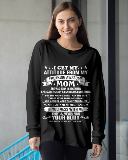 DECEMBER, MY FREAKING AWESOME MOM - SHIRT FROM MOM TO DAUGHTER - KIEN12 (SKU2603-336-12)