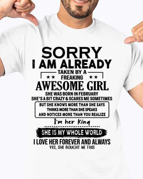 February - Awesome Girl born in February - Special gift for your boyfriend - From Wife kien02 (SKU.AT16)