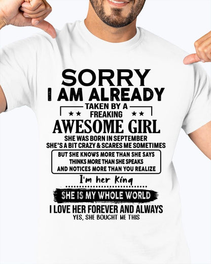September - Awesome Girl born in September - Special gift for your boyfriend - From Wife kien09 (SKU.AT16)