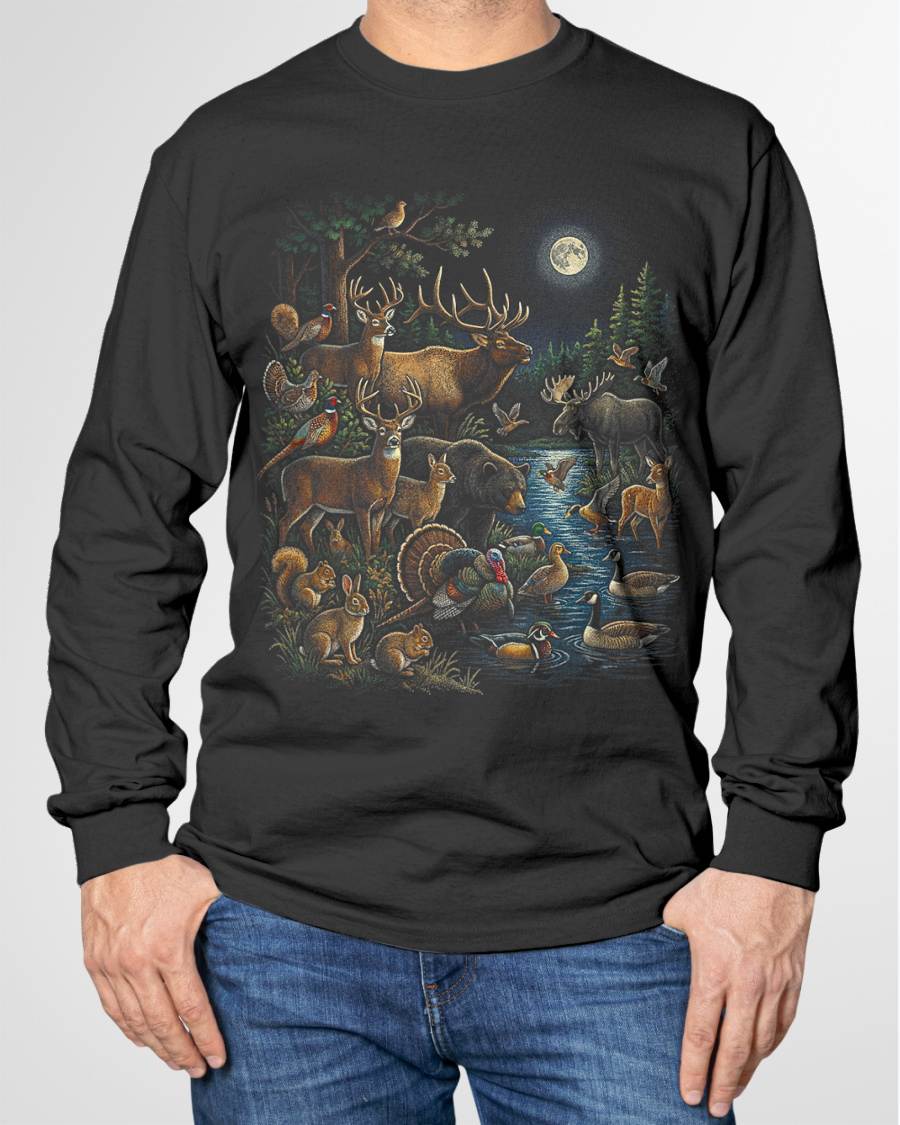 VINTAGE HUNTING WILDLIFE FOREST ANIMAL - SHIRT FOR MEN - HLT00 (SKU2609-TM-05)