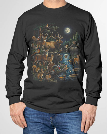 VINTAGE HUNTING WILDLIFE FOREST ANIMAL - SHIRT FOR MEN - HLT00 (SKU2609-TM-05)