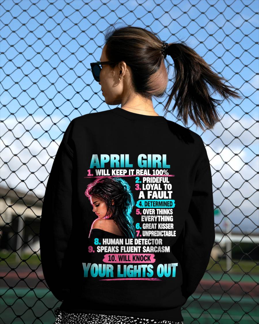 APRIL GIRL - WILL KEEP IT REAL 100% - SHIRT FOR WOMEN - HLT04 (SKU2609-373-04)