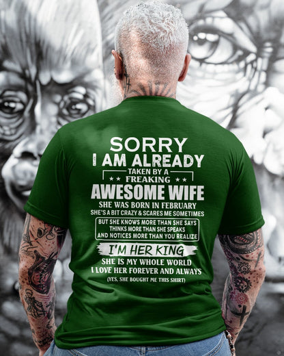 Awesome wife February - Perfect gift for husband from wife - kien02 (SKU68-79-02)