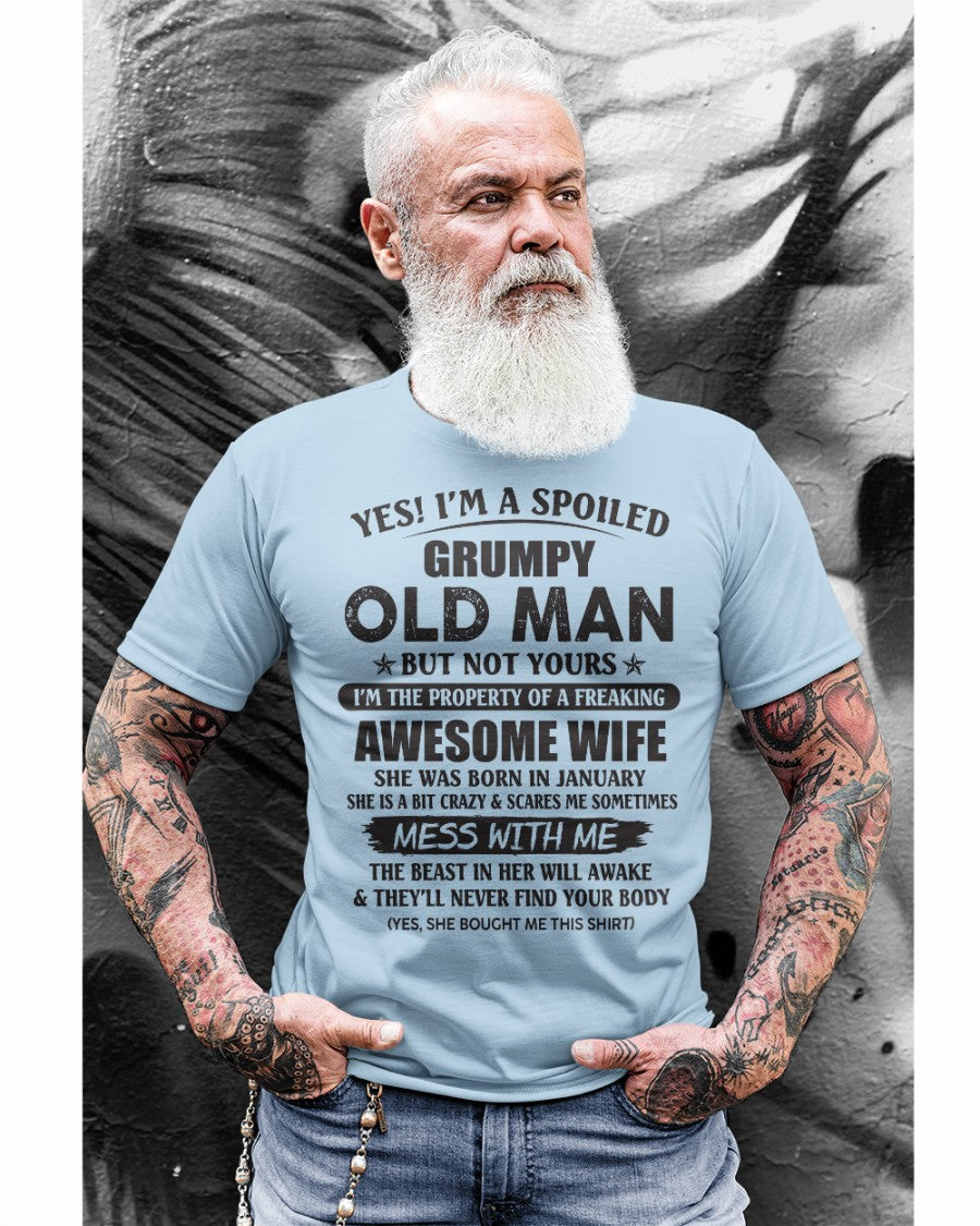 Awesome wife January - Perfect gift for your husband from wife - kien01 (SKU96-68-01)