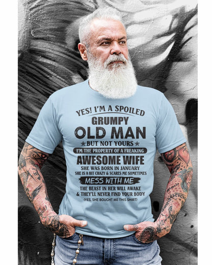 Awesome wife January - Perfect gift for your husband from wife - kien01 (SKU96-68-01)